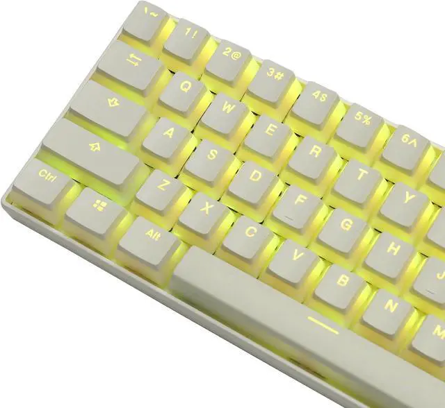 Alt view image 6 of 7 - White Pudding Keycaps Backlit PBT Doubleshot Cherry MX Keyset OEM Profile for US UK Layout 61 68 84 87 104 108 MX Switches Mechanical Keyboard(White)