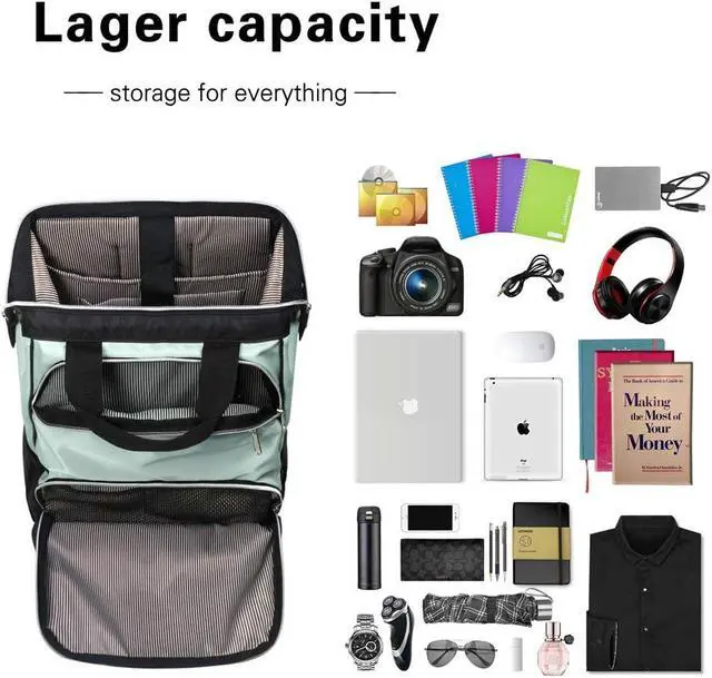 Alt view image 2 of 7 - Hap Tim Laptop Backpack, Travel Carry on Backpack for Women, Nurse Teacher Work Backpack (7651-GB)