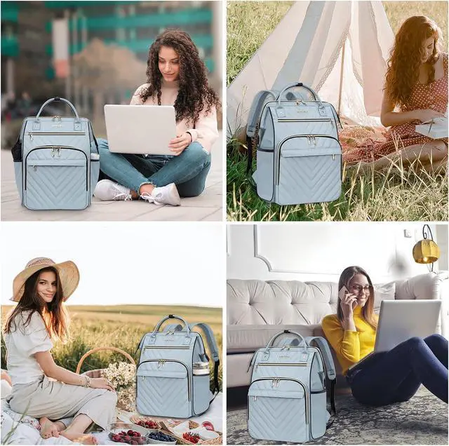 Alt view image 7 of 7 - VANKEAN 17 Inch Laptop Backpack for Women Large Capacity | Waterproof Carry On College Daypack Business Travel Backpack, Computer Work Bag