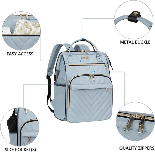 Alt view image 6 of 7 - VANKEAN 17 Inch Laptop Backpack for Women Large Capacity | Waterproof Carry On College Daypack Business Travel Backpack, Computer Work Bag