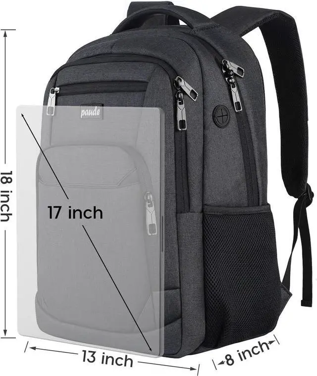 Alt view image 7 of 7 - Paude Backpack for Men and Women,School Backpack for Teens,15.6 inch Laptop Backpack with USB Charging port for Business College Travel
