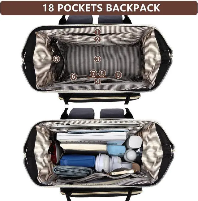 Alt view image 2 of 7 - Focdod Laptop Backpack for Women Work: Travel Backpack for Teacher Nurse 15.6 inch Laptop Bag Large Capacity BackPack Purse College Bookbag Computer Back pack Casual Daypack for Business