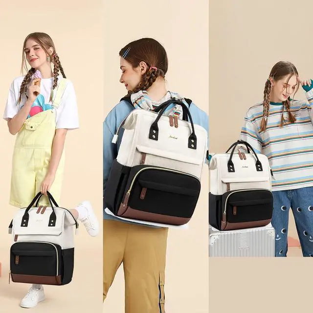 Alt view image 7 of 7 - Focdod Laptop Backpack for Women Work: Travel Backpack for Teacher Nurse 15.6 inch Laptop Bag Large Capacity BackPack Purse College Bookbag Computer Back pack Casual Daypack for Business