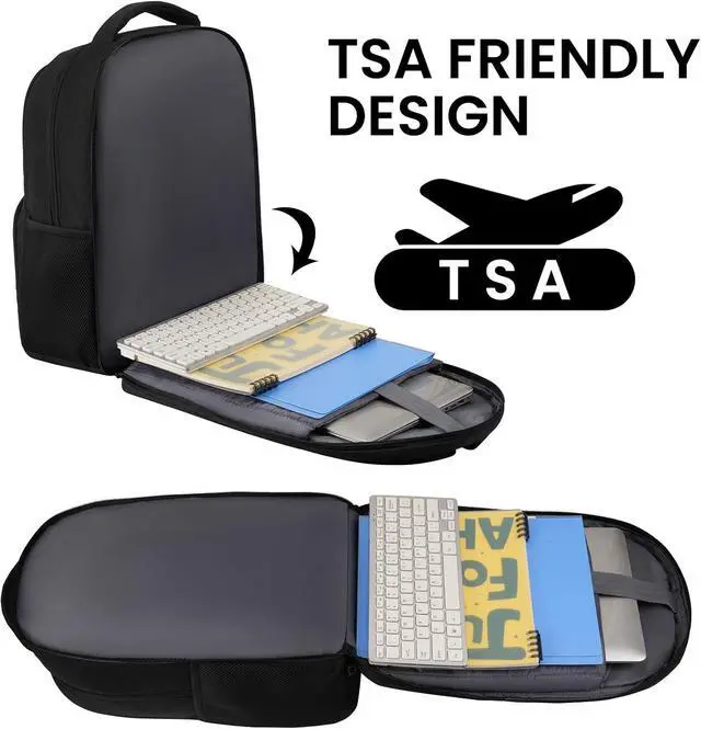 Alt view image 5 of 7 - BIKROD Backpack for Men and Women, School Backpacks for Teen Boys Water Resistant TSA Travel Backpack, Business Anti Theft Sturdy Computer Bag Gifts Fits 15.6 Inch Laptop,Black