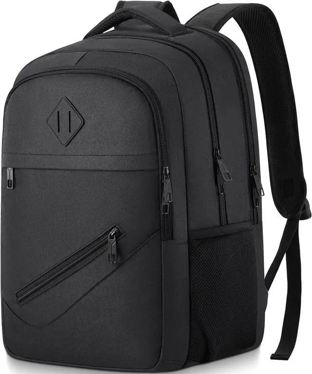 Main image of BIKROD Backpack for Men and Women, School Backpacks for Teen Boys Girls, Water Resistant Sturdy Anti Theft Travel Laptop Backpack, Black Student Bookbag Fits 15.6 Inch Laptop, Gifts