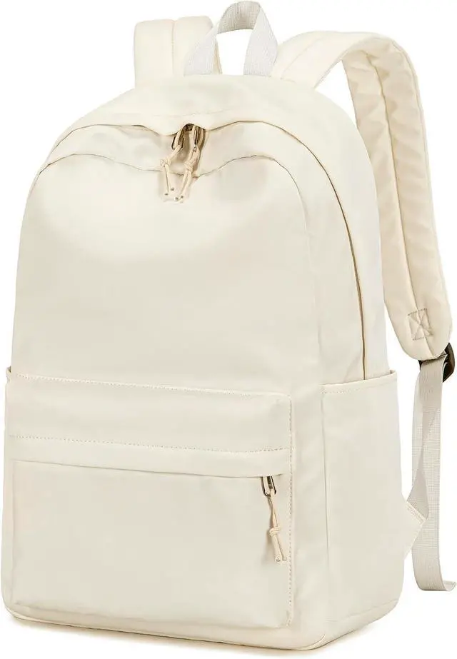 Main image of Bluboon School Backpack for Teen Girls Women Laptop Backpack College Bookbags Middle School Travel Work Commuter Back Pack(Solid Beige)