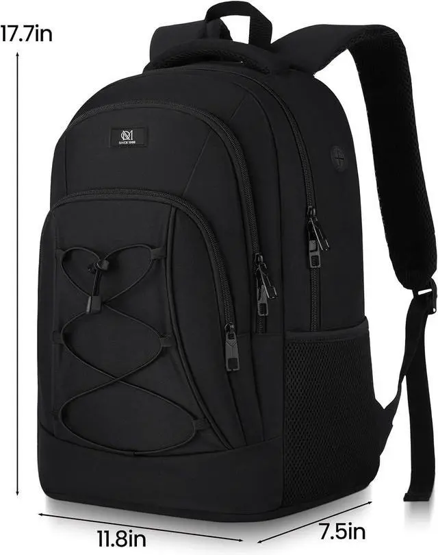 Alt view image 4 of 7 - School Backpack for Men Teen Boys,Bookbag Water Resistant Laptop Backpack with USB for College High School Office Business