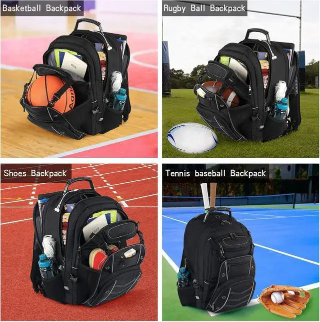 Alt view image 6 of 6 - Extra Large Laptop Backpack, 22" x 17" x 10", 60L Capacity, Multi-Compartment Protection, Fits 15.6-19" Laptops, TSA Approved, RFID Anti-Theft, Sport Travel Backpack