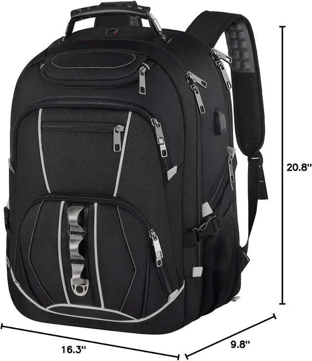Alt view image 6 of 6 - 18.4 inch Gaming Laptop Backpacks,Big Capacity TSA Friendly RFID Anti Theft Pocket College Heavy Duty Computer Work bag for Men