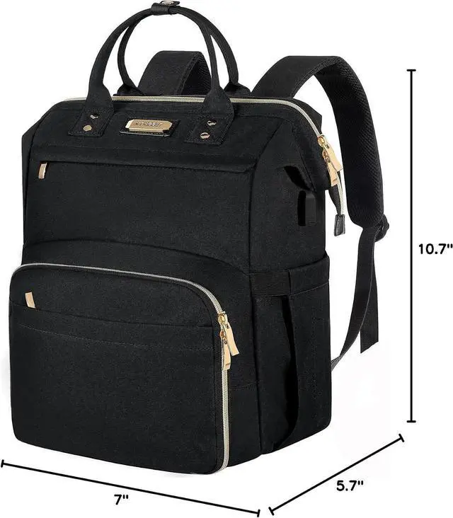 Alt view image 6 of 6 - Lunch Bag Backpack, Insulated Cooler Backpack Lunch Box Laptop Backpack for Women Men Fits 15.6 Inch Laptop