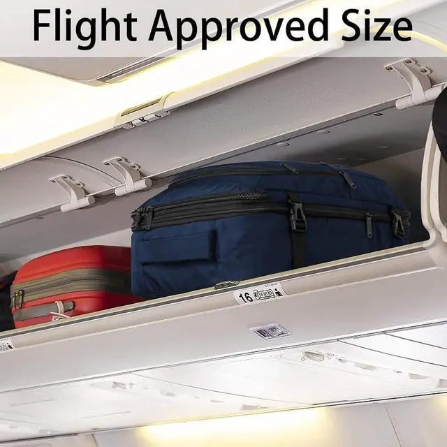 Alt view image 5 of 7 - Vancropak 35L Traveling Backpack, Airplane Approved Travel Carry on Bag | Adjustable Strap, Hand Luggage Business Bag for Men, Lightweight Weekender Suitcase, Womens Work Backpack, Water Resistant
