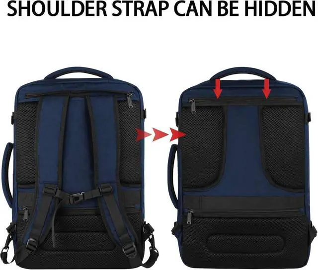 Alt view image 3 of 7 - Vancropak 35L Traveling Backpack, Airplane Approved Travel Carry on Bag | Adjustable Strap, Hand Luggage Business Bag for Men, Lightweight Weekender Suitcase, Womens Work Backpack, Water Resistant