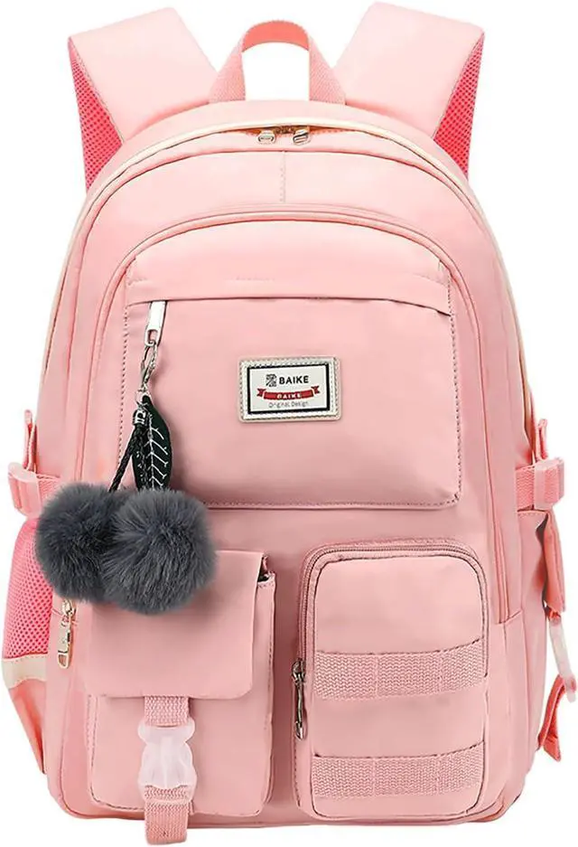 Main image of Large Backpack Girl Backpack Teen Girls Bookbag College Women Middle High School School Bag For Big Student Laptop Backpack (pink)