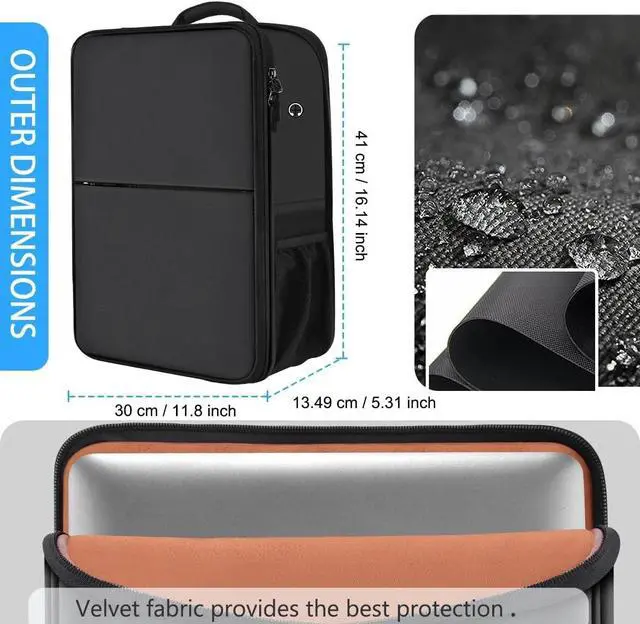 Alt view image 2 of 6 - Slim & Expandable Laptop Backpack 17 inch Travel Business Backpack Water Resistant Daypack Bookpack for Most 17 inch NoteBooksBlack