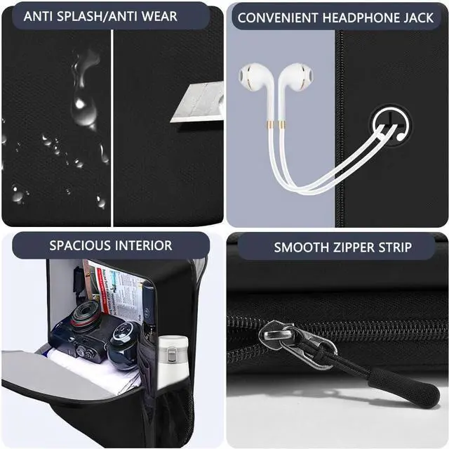 Alt view image 5 of 6 - Slim & Expandable Laptop Backpack 17 inch Travel Business Backpack Water Resistant Daypack Bookpack for Most 17 inch NoteBooksBlack