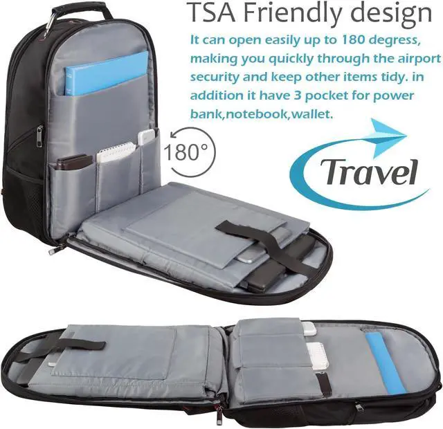 Alt view image 5 of 7 - Jiefeike Travel Laptop Backpack,Extra Large Capacity TSA Friendly Anti Theft Backpacks Water-Resistant Men Business College Computer Bookbag Fits 17 Inch Laptop&Notebook
