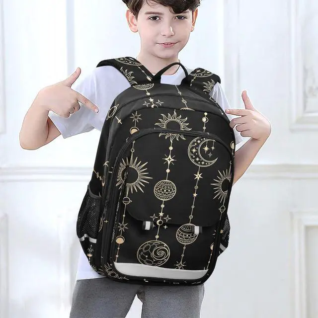 Alt view image 6 of 7 - ALAZA Sun Moon Stars Witch Laptop Backpack Purse for Women Men Travel Bag Casual Daypack with Compartment & Multiple Pockets