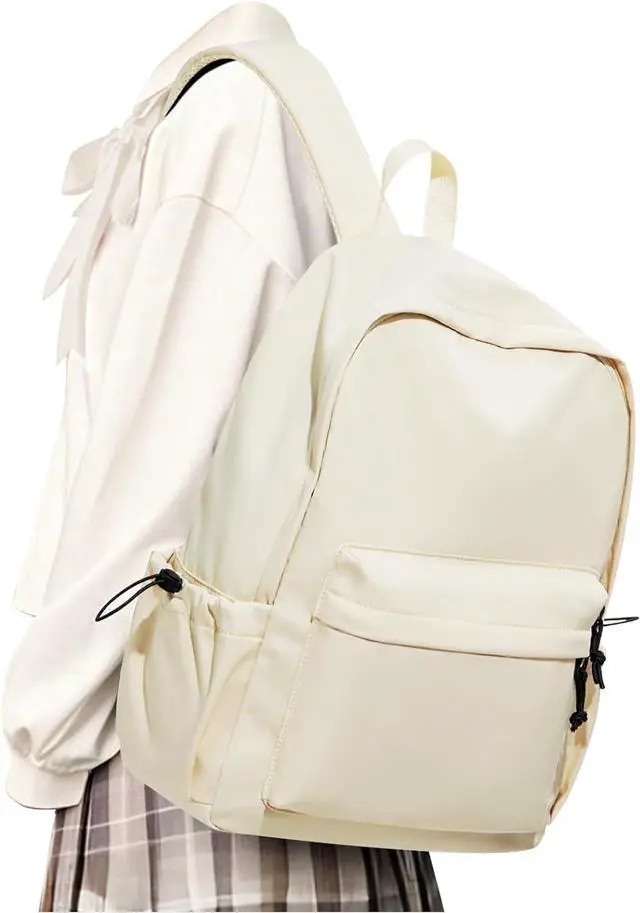 Main image of Backpack Lightweight bag Waterproof college backpack for cute Aesthetic backpacks Casual Daypack for Men Women(Beige)