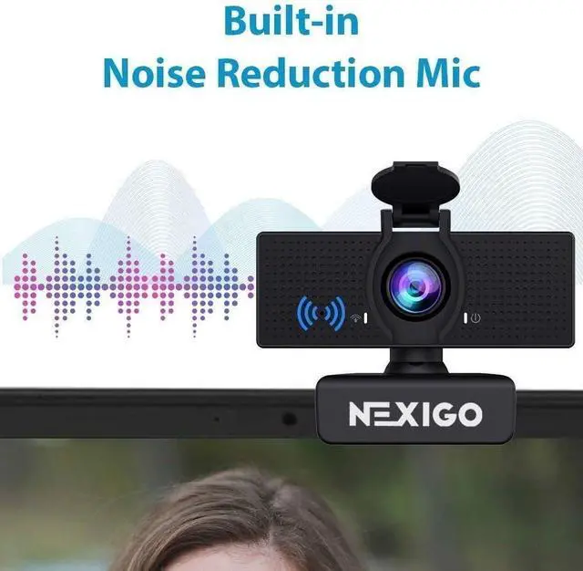 Alt view image 4 of 7 - NexiGo N60 1080P Webcam with Microphone, Software Control & Privacy Cover, USB HD Computer Web Camera, Plug and Play, for Zoom/Skype/Teams, Conferencing and Video Calling