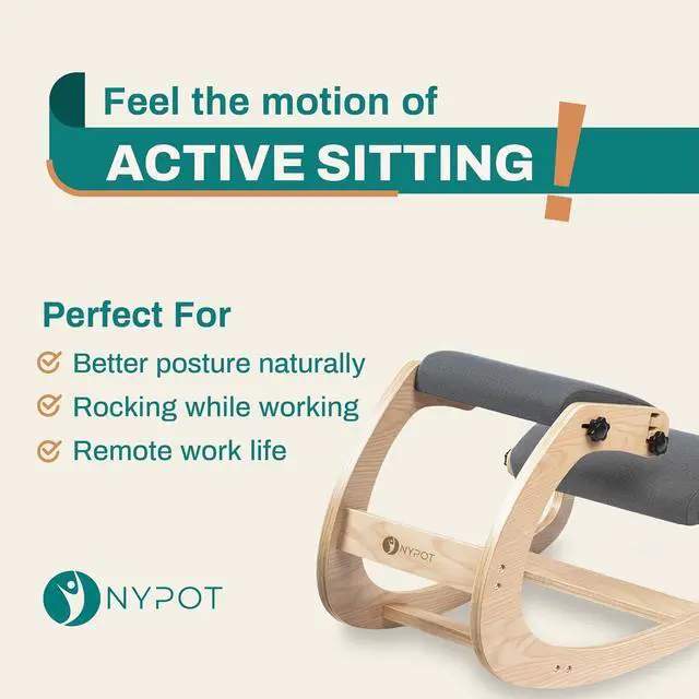 Alt view image 3 of 7 - Ergonomic Kneeling Chair with Adjustable Seats - Knee Chair for Posture Correction & Kneel Rocking Stool for Desk - Back Pain Relief for Home and Office, Supports 250 pounds - 5 Years Warranty