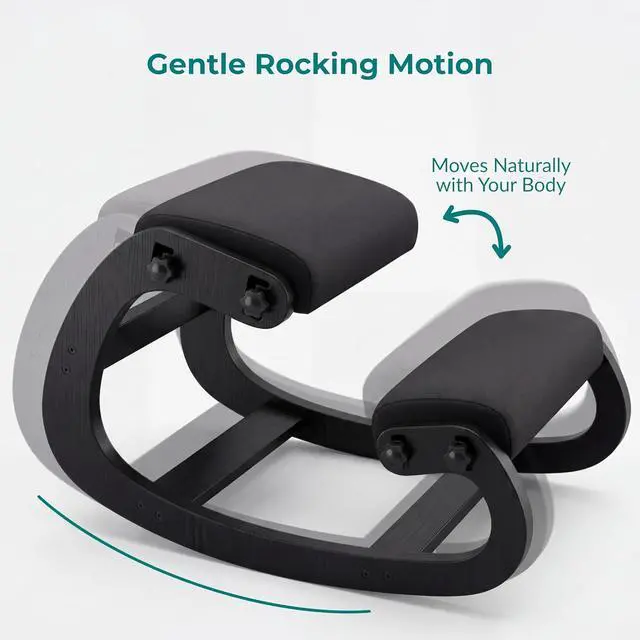 Alt view image 4 of 7 - Ergonomic Kneeling Chair with Adjustable Seats - Knee Chair for Posture Correction & Kneel Rocking Stool for Desk - Back Pain Relief for Home and Office, Supports 250 pounds - 5 Years Warranty