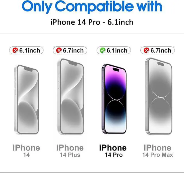 Alt view image 3 of 7 - Ambison [2 Pack Matte Glass Screen Protector Designed for iPhone 14 Pro, Dynamic Island Compatible/Install Frame/Bubble Free/Anti-Glare, 9H Tempered Glass Clear for iPhone 14 Pro 2022 6.1inch