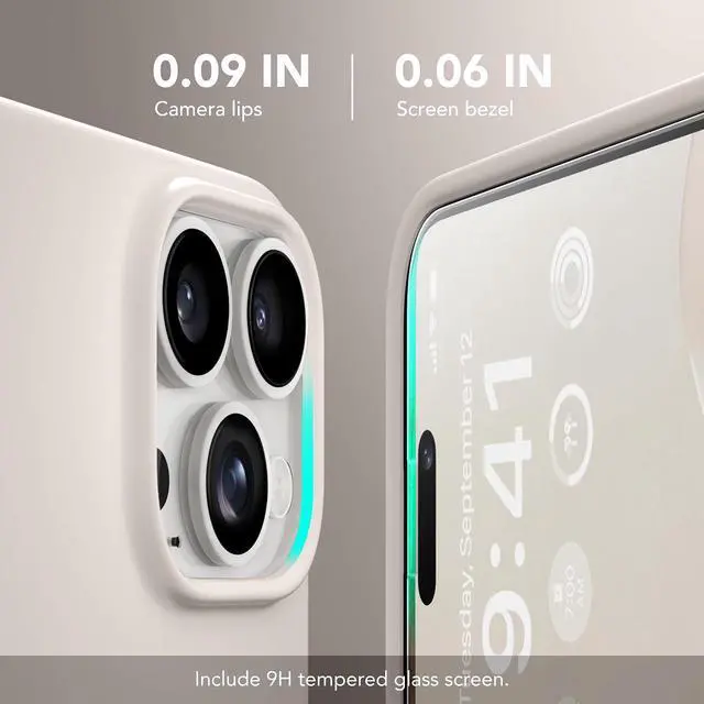 Alt view image 6 of 7 - GONEZ Magnetic for iPhone 15 Pro Max Case, Silicone Holster Stone | Compatible with MagSafe, Camera Button & Screen Protector, Microfiber Lining, 3 Layers Soft Gel Rubber Shockproof Slim 6.7"