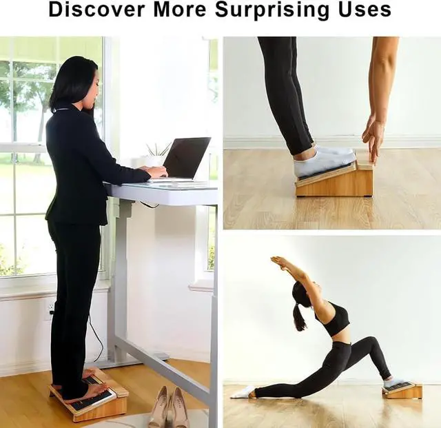 Alt view image 7 of 7 - StrongTek Under-Desk Footrest, 4.5 in High, Non-Slip, 300 lb, Office Use | Improve Posture, Non-Slip Feet, Ergonomic, Sitting and Standing Desk Support, Calf Stretching