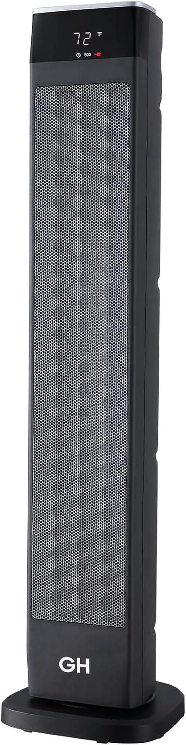 Alt view image 2 of 7 - Good Housekeeping Oscillating Ceramic Tower Space Heater with Remote, 30", Black