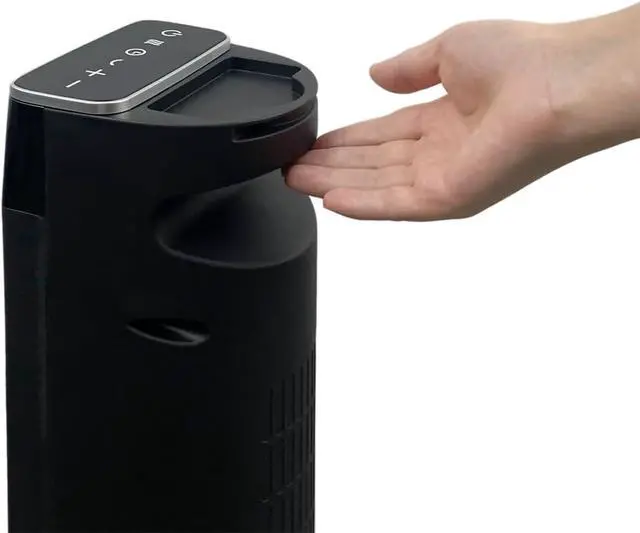 Alt view image 7 of 7 - Good Housekeeping Oscillating Ceramic Tower Space Heater with Remote, 30", Black