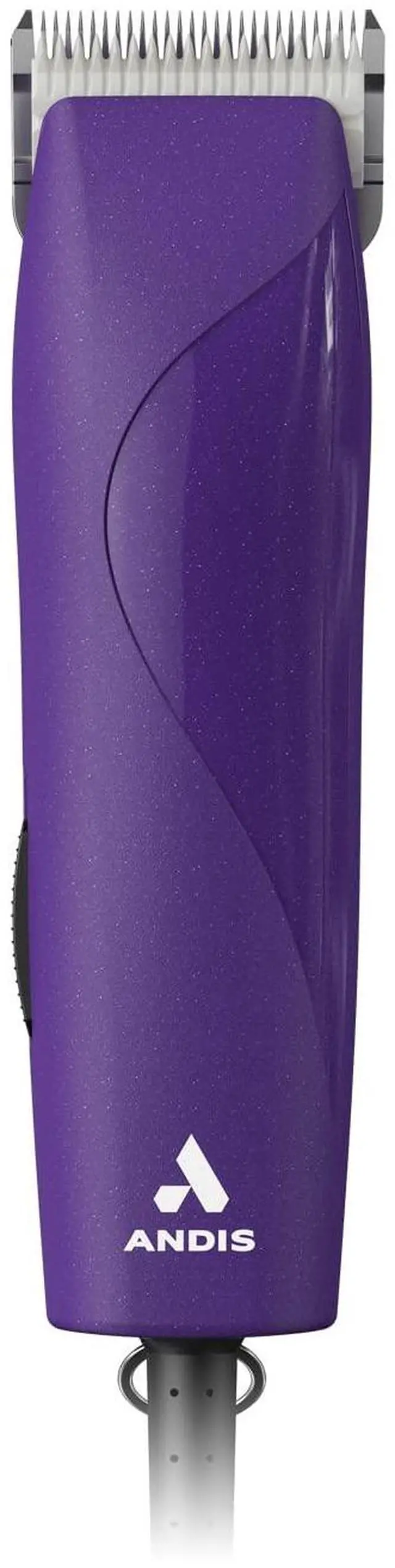 Main image of Andis 24820 EasyClip 7-Piece Detachable Ceramic Blade Clipper Kit, Purple | Single-speed quiet comfortable motor, 12ft power cord, dog grooming kit with 4 combs