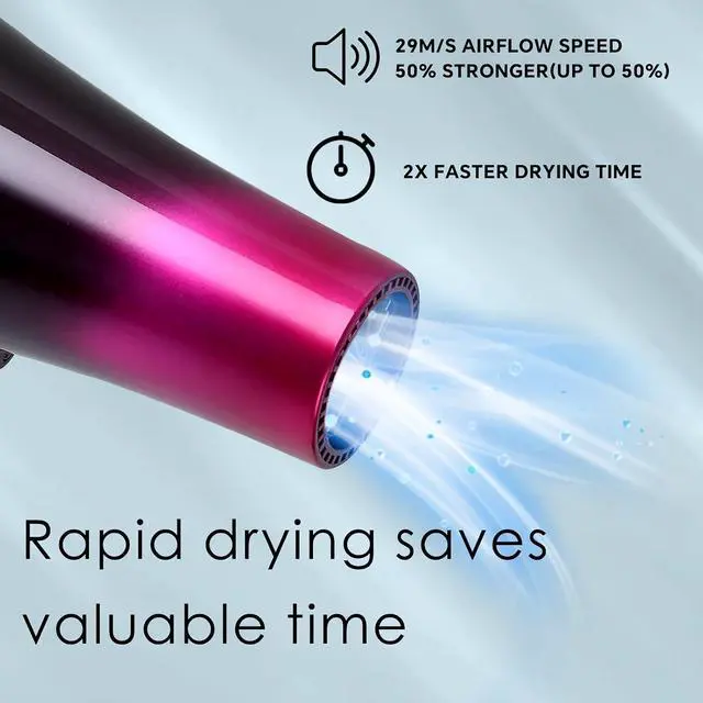 Alt view image 3 of 7 - Mannice Hair Dryers for Women3500 Watt Hair Dryer Powerful Blow Dryers | Salon Hair Dryer Quick Dry Ionic Hair Dryer with 3500 Watts AC Motor, High Speed Hair Dryer with Concentrator Diffuser