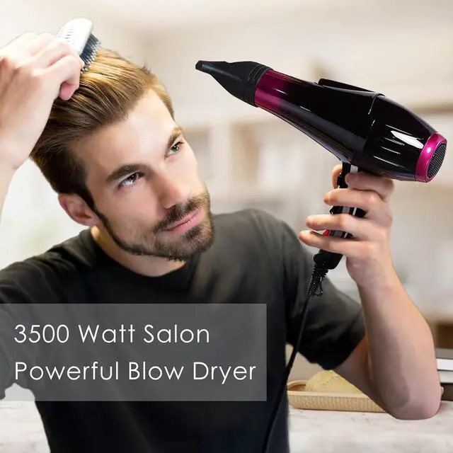 Alt view image 6 of 7 - Mannice Hair Dryers for Women3500 Watt Hair Dryer Powerful Blow Dryers | Salon Hair Dryer Quick Dry Ionic Hair Dryer with 3500 Watts AC Motor, High Speed Hair Dryer with Concentrator Diffuser