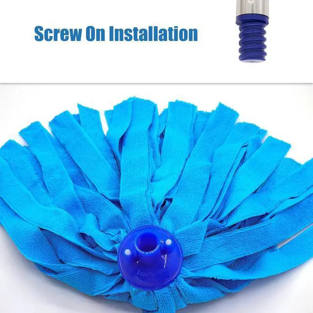 Alt view image 6 of 6 - EaseYourDay Microfiber String Mop with 2 Reusable Heads & 5.2 ft. Long Pole