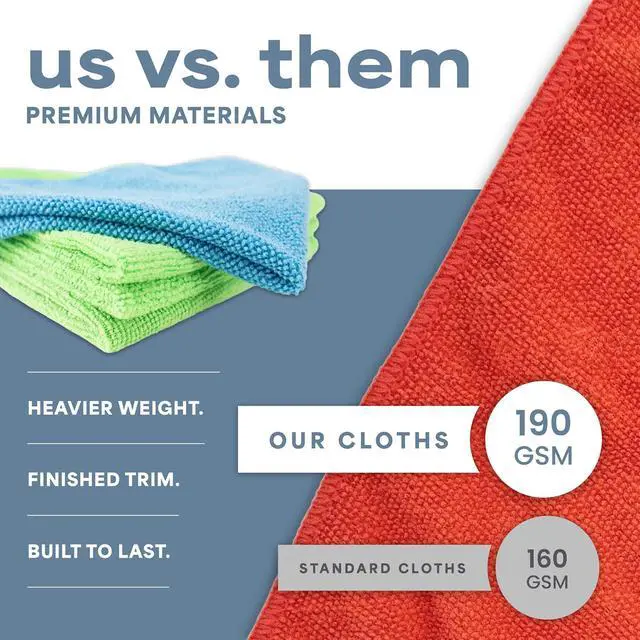 Alt view image 7 of 7 - S&T INC. Microfiber Cleaning Cloth, 100 Pack, 11.5" x 11.5" | Bulk Cleaning Cloth for Home and Car, Reusable and Multi-Purpose Cleaning Rags for Business, Machine Washable