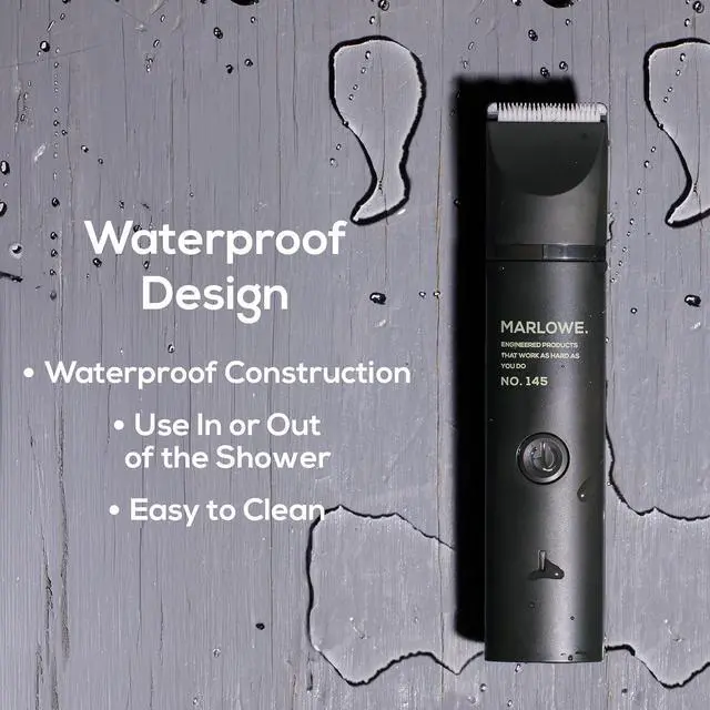 Alt view image 5 of 6 - MARLOWE. Body Hair Trimmer for Men, Waterproof, Cordless, Forest Black | Lightweight, waterproof Body Hair Trimmer with ceramic blades and adjustable lengths for full-body grooming.