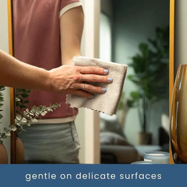 Alt view image 3 of 7 - S&T INC. Microfiber Cleaning Cloth, 50 Pack, 11.8" x 11.8", Beige | Storage Box Included, Edgeless Cleaning Cloth for Home and Car, Reusable and Multi-Purpose Cleaning Rags, Machine Washable