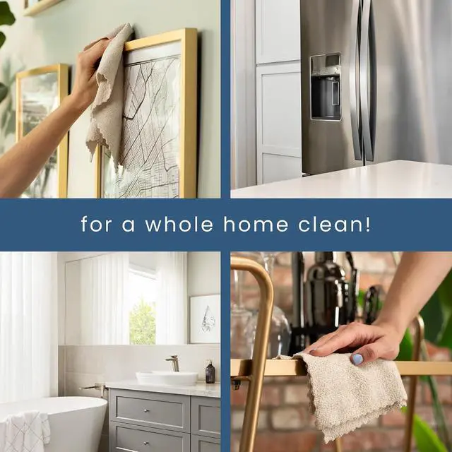 Alt view image 5 of 7 - S&T INC. Microfiber Cleaning Cloth, 50 Pack, 11.8" x 11.8", Beige | Storage Box Included, Edgeless Cleaning Cloth for Home and Car, Reusable and Multi-Purpose Cleaning Rags, Machine Washable