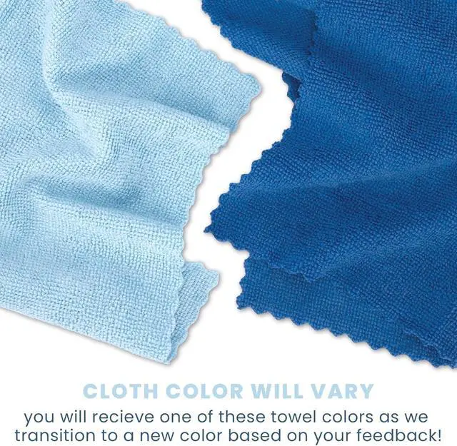 Alt view image 2 of 7 - S&T INC. Microfiber Cleaning Cloth, 50 Pack, 11.8" x 11.8", Blue | Storage Box Included, Edgeless Cleaning Cloth for Home and Car, Reusable and Multi-Purpose Cleaning Rags, Machine Washable