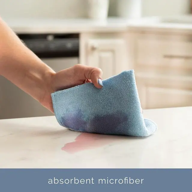 Alt view image 2 of 7 - S&T INC. Microfiber Cleaning Cloth, 150 Pack, 11.5" x 11.5", Light Blue | Bulk Cleaning Cloth for Home and Car, Reusable and Multi-Purpose Cleaning Rags for Business, Machine Washable
