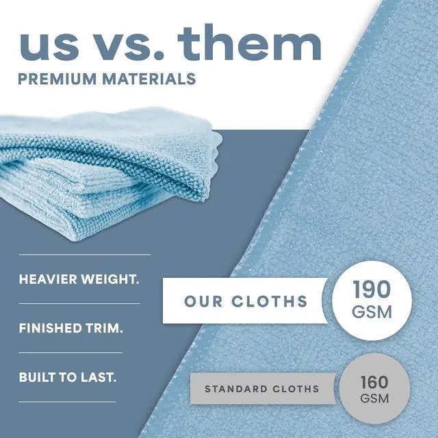 Alt view image 7 of 7 - S&T INC. Microfiber Cleaning Cloth, 150 Pack, 11.5" x 11.5", Light Blue | Bulk Cleaning Cloth for Home and Car, Reusable and Multi-Purpose Cleaning Rags for Business, Machine Washable