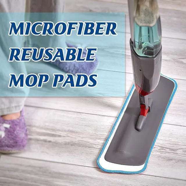 Alt view image 5 of 7 - 40 Pack Microfiber Mop Pads Machine Washable Cleaning Flat Mop Head Replacement Reusable Household Pads for Hardwood and Hard Surface Floor Cleaning and Scrubbing