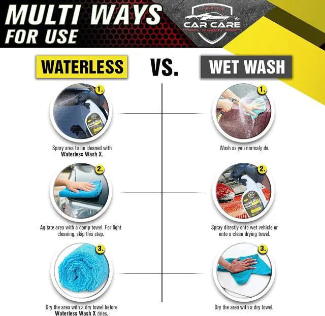 Alt view image 4 of 7 - Waterless Wash X-Car Detailing, 32oz | No Water Needed, Includes Two Microfiber Towels, Quick Detailer for Any Vehicle, Spray On & Wipe Off