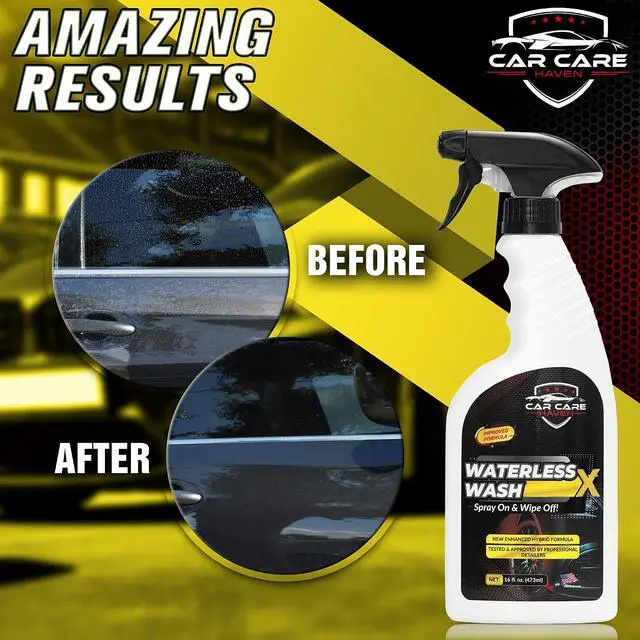 Alt view image 6 of 7 - Waterless Wash X-Car Detailing, 32oz | No Water Needed, Includes Two Microfiber Towels, Quick Detailer for Any Vehicle, Spray On & Wipe Off