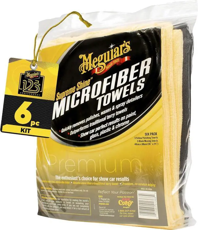 Main image of Meguiar's X2025 Supreme Shine Microfiber Towels -6 Pack | 0
