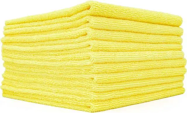 Main image of The Rag Company - Edgeless 300 - Microfiber Detailing Towels, Perfect for Removing Polishes, Sealants, and Glaze; Great for Interior Cleaning and Dirty Jobs; 300GSM, 16in x 16in, Yellow (10-Pack)