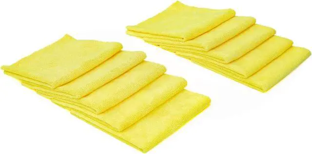 Alt view image 2 of 7 - The Rag Company - Edgeless 300 - Microfiber Detailing Towels, Perfect for Removing Polishes, Sealants, and Glaze; Great for Interior Cleaning and Dirty Jobs; 300GSM, 16in x 16in, Yellow (10-Pack)