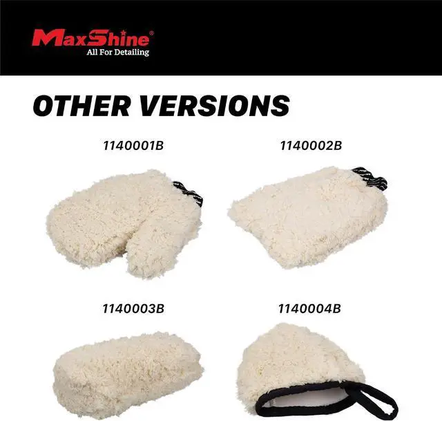 Alt view image 3 of 7 - Maxshine Universal Ultra-Plush Microfiber Car Wash Mitt with Thumb Super Absorbent, Ultra-Soft Wash Mitt for Scratch-Free Car Washing Comfortable, Washable & Reusable Mitt for Auto Detailing