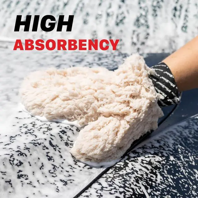 Alt view image 6 of 7 - Maxshine Universal Ultra-Plush Microfiber Car Wash Mitt with Thumb Super Absorbent, Ultra-Soft Wash Mitt for Scratch-Free Car Washing Comfortable, Washable & Reusable Mitt for Auto Detailing
