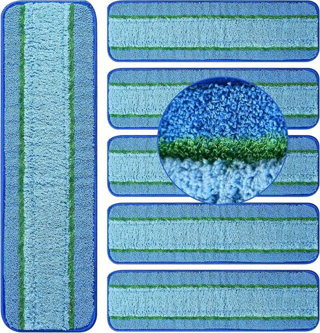 Main image of 6 Pack Deep Clean Pads for Bona Family of Mops | Washable & Reusable Microfiber Cleaning Pad for Hardwood and Multi-Surface